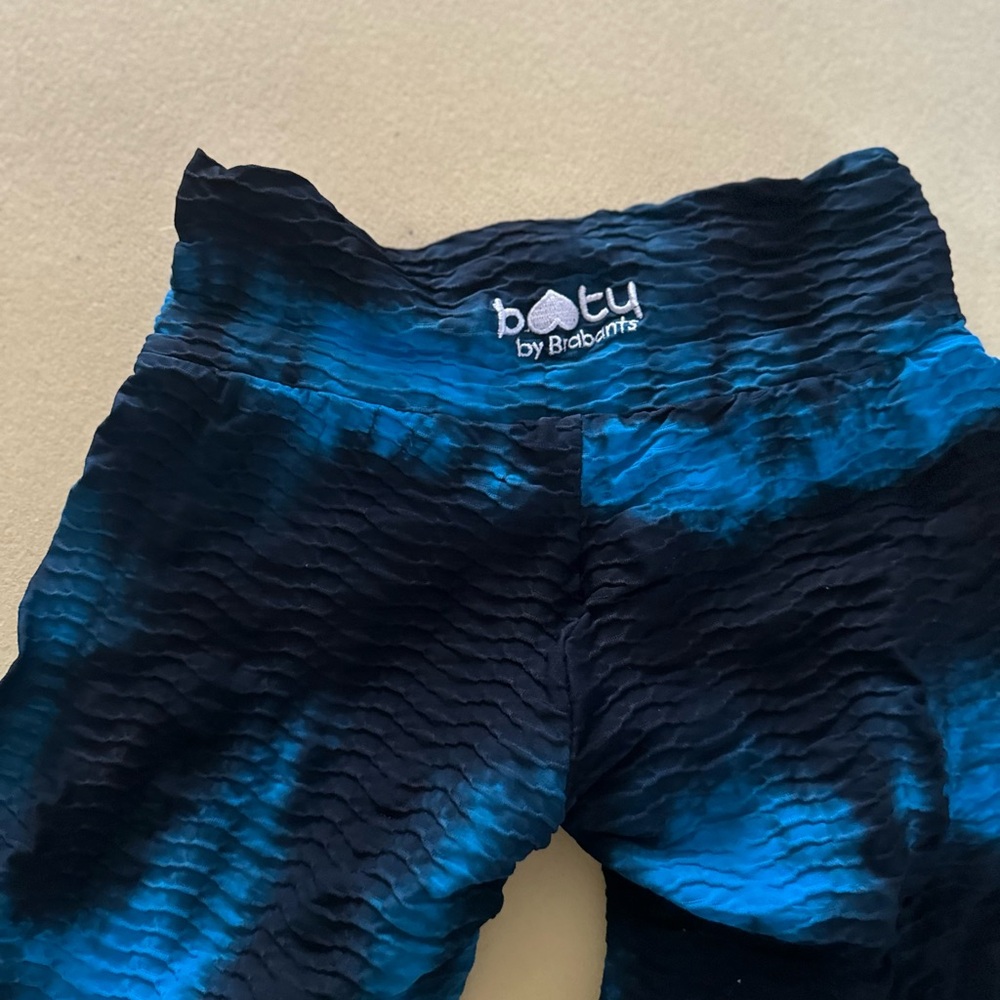 Booty by Brabants  Blue Textured Leggings